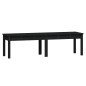 vidaXL Banco jardín 2 plazas madera maciza pino negro 159,5x44x45 cm vidaXL Banco jardín 2 plazas madera maciza pino negro 159,5x44x45 cm
