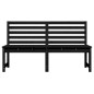vidaXL Banco de jardín madera maciza pino negro 157,5 cm vidaXL Banco de jardín madera maciza pino negro 157,5 cm