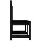 vidaXL Banco de jardín madera maciza pino negro 157,5 cm vidaXL Banco de jardín madera maciza pino negro 157,5 cm