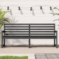 vidaXL Banco de jardín madera maciza pino gris 203,5x48x91,5 cm