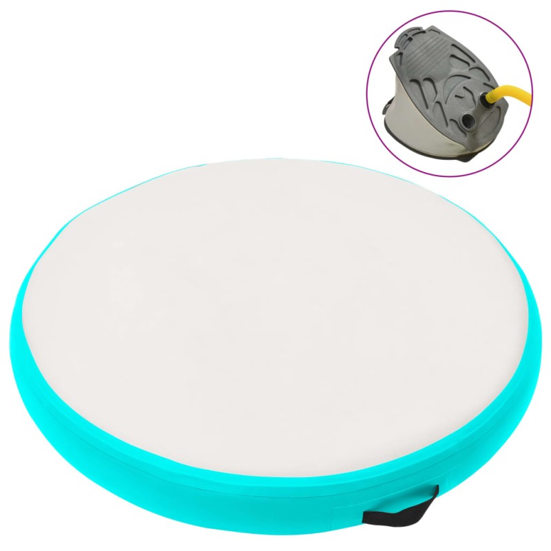 vidaXL Esterilla inflable de gimnasia y bomba PVC verde 100x100x10 cm vidaXL Esterilla inflable de gimnasia y bomba PVC verde 100x100x10 cm
