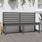 vidaXL Banco de jardín madera maciza pino gris 157,5 cm vidaXL Banco de jardín madera maciza pino gris 157,5 cm