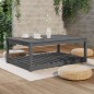 vidaXL Mesa de jardín madera maciza pino gris 121x82,5x45 cm vidaXL Mesa de jardín madera maciza pino gris 121x82,5x45 cm