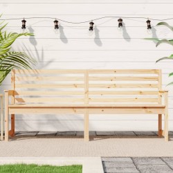 vidaXL Banco de jardín madera maciza de pino 203,5x48x91,5 cm