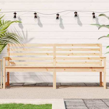 vidaXL Banco de jardín madera maciza de pino 203,5x48x91,5 cm