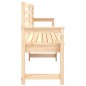vidaXL Banco de jardín madera maciza de pino 203,5x48x91,5 cm vidaXL Banco de jardín madera maciza de pino 203,5x48x91,5 cm