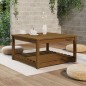vidaXL Mesa de jardín madera maciza pino marrón miel 82,5x82,5x45 cm vidaXL Mesa de jardín madera maciza pino marrón miel 82,5x82,5x45 cm