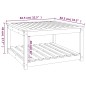 vidaXL Mesa de jardín madera maciza pino marrón miel 82,5x82,5x45 cm vidaXL Mesa de jardín madera maciza pino marrón miel 82,5x82,5x45 cm
