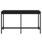 vidaXL Mesa de jardín madera maciza de pino negra 203,5x90x110 cm