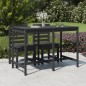 vidaXL Mesa de jardín madera maciza pino gris 159,5x82,5x110 cm vidaXL Mesa de jardín madera maciza pino gris 159,5x82,5x110 cm