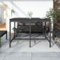 vidaXL Mesa de jardín madera maciza pino gris 159,5x82,5x110 cm vidaXL Mesa de jardín madera maciza pino gris 159,5x82,5x110 cm