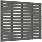vidaXL Cabecero cama de pared madera maciza pino gris 126x3x91,5 cm