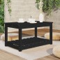 vidaXL Mesa de jardín madera maciza pino negro 82,5x50,5x45 cm vidaXL Mesa de jardín madera maciza pino negro 82,5x50,5x45 cm