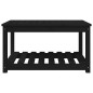 vidaXL Mesa de jardín madera maciza pino negro 82,5x50,5x45 cm vidaXL Mesa de jardín madera maciza pino negro 82,5x50,5x45 cm