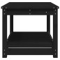 vidaXL Mesa de jardín madera maciza pino negro 82,5x50,5x45 cm vidaXL Mesa de jardín madera maciza pino negro 82,5x50,5x45 cm
