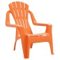 vidaXL Sillas jardín niños 2 uds aspecto madera PP naranja 37x34x44 cm vidaXL Sillas jardín niños 2 uds aspecto madera PP naranja 37x34x44 cm