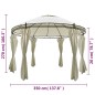 vidaXL Cenador con cortinas redondo 3,5x2,7 m vidaXL Cenador con cortinas redondo 3,5x2,7 m