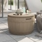 vidaXL Caja de almacenaje de jardín 3 en 1 polipropileno marrón claro vidaXL Caja de almacenaje de jardín 3 en 1 polipropileno marrón claro