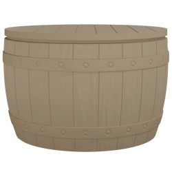 vidaXL Caja de almacenaje de jardín 3 en 1 polipropileno marrón claro