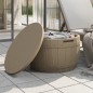 vidaXL Caja de almacenaje de jardín 3 en 1 polipropileno marrón claro vidaXL Caja de almacenaje de jardín 3 en 1 polipropileno marrón claro