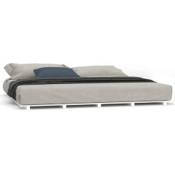 vidaXL Estructura de cama de madera maciza de pino blanco 200x200 cm