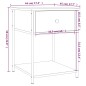 vidaXL Mesita de noche madera de ingeniería marrón roble 44x45x58 cm vidaXL Mesita de noche madera de ingeniería marrón roble 44x45x58 cm