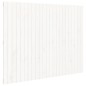vidaXL Cabecero cama de pared madera maciza pino blanco 146,5x3x110 cm