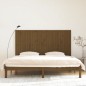 vidaXL Cabecero cama pared madera maciza pino marrón miel 204x3x110 cm vidaXL Cabecero cama pared madera maciza pino marrón miel 204x3x110 cm