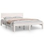 vidaXL Estructura de cama de madera maciza de pino blanco 140x190 cm