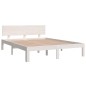 vidaXL Estructura de cama de madera maciza de pino blanco 140x190 cm