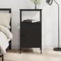 vidaXL Mesita de noche madera de ingeniería negra 41x31x80 cm vidaXL Mesita de noche madera de ingeniería negra 41x31x80 cm