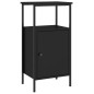 vidaXL Mesita de noche madera de ingeniería negra 41x31x80 cm vidaXL Mesita de noche madera de ingeniería negra 41x31x80 cm