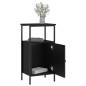 vidaXL Mesita de noche madera de ingeniería negra 41x31x80 cm vidaXL Mesita de noche madera de ingeniería negra 41x31x80 cm
