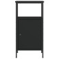 vidaXL Mesita de noche madera de ingeniería negra 41x31x80 cm vidaXL Mesita de noche madera de ingeniería negra 41x31x80 cm