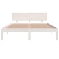 vidaXL Estructura de cama de madera maciza de pino blanco 140x190 cm