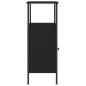 vidaXL Mesita de noche madera de ingeniería negra 41x31x80 cm vidaXL Mesita de noche madera de ingeniería negra 41x31x80 cm