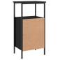 vidaXL Mesita de noche madera de ingeniería negra 41x31x80 cm vidaXL Mesita de noche madera de ingeniería negra 41x31x80 cm