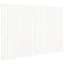vidaXL Cabecero de cama de pared madera maciza pino blanco 166x3x110cm