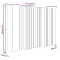 vidaXL Cabecero de cama de pared madera maciza pino blanco 166x3x110cm vidaXL Cabecero de cama de pared madera maciza pino blanco 166x3x110cm