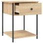 vidaXL Mesita de noche madera de ingeniería roble Sonoma 44x45x58 cm vidaXL Mesita de noche madera de ingeniería roble Sonoma 44x45x58 cm