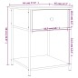 vidaXL Mesita de noche madera de ingeniería roble Sonoma 44x45x58 cm vidaXL Mesita de noche madera de ingeniería roble Sonoma 44x45x58 cm