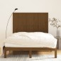 vidaXL Cabecero de cama pared madera maciza marrón miel 146,5x3x110 cm vidaXL Cabecero de cama pared madera maciza marrón miel 146,5x3x110 cm