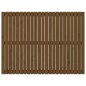 vidaXL Cabecero de cama pared madera maciza marrón miel 146,5x3x110 cm vidaXL Cabecero de cama pared madera maciza marrón miel 146,5x3x110 cm