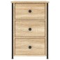 vidaXL Mesitas noche 2 uds madera ingeniería roble Sonoma 40x36x60 cm