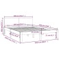 vidaXL Estructura de cama de madera maciza de pino blanco 140x190 cm