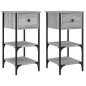 vidaXL Mesitas noche 2 uds madera ingeniería gris Sonoma 34x36x70 cm vidaXL Mesitas noche 2 uds madera ingeniería gris Sonoma 34x36x70 cm