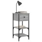 vidaXL Mesitas noche 2 uds madera ingeniería gris Sonoma 34x36x70 cm vidaXL Mesitas noche 2 uds madera ingeniería gris Sonoma 34x36x70 cm