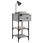 vidaXL Mesitas noche 2 uds madera ingeniería gris Sonoma 34x36x70 cm vidaXL Mesitas noche 2 uds madera ingeniería gris Sonoma 34x36x70 cm
