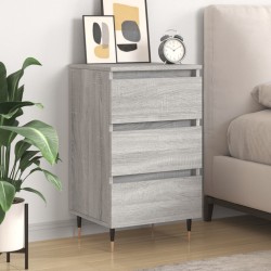 vidaXL Mesita de noche madera de ingeniería gris Sonoma 40x35x69 cm