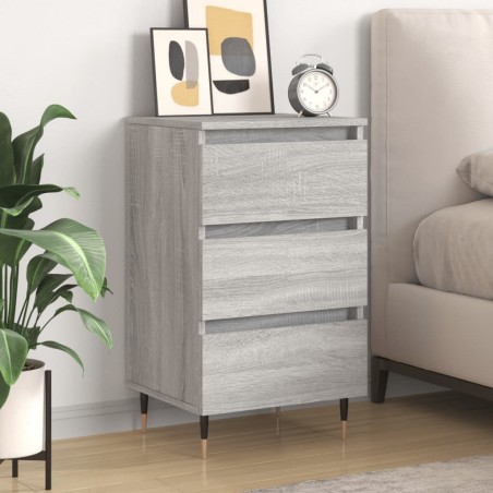 vidaXL Mesita de noche madera de ingeniería gris Sonoma 40x35x69 cm